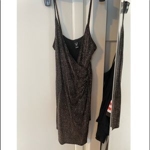 Black & gold sparkle romper